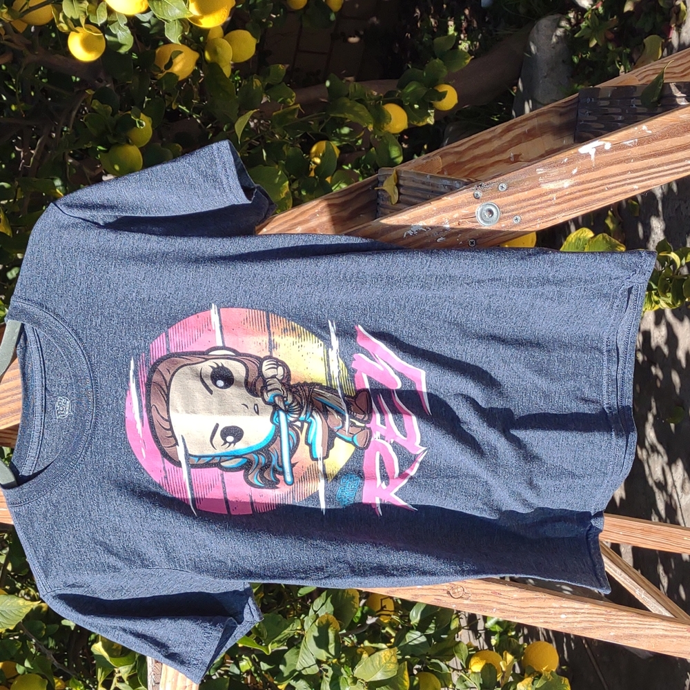 Star Wars Silk Screen T-Shirt POP Rey S